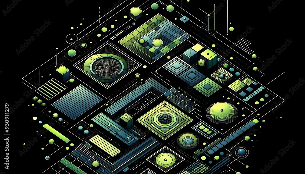 Geometric Techno Patterns 8K resolution Geometric Techno Patterns 8K resolution