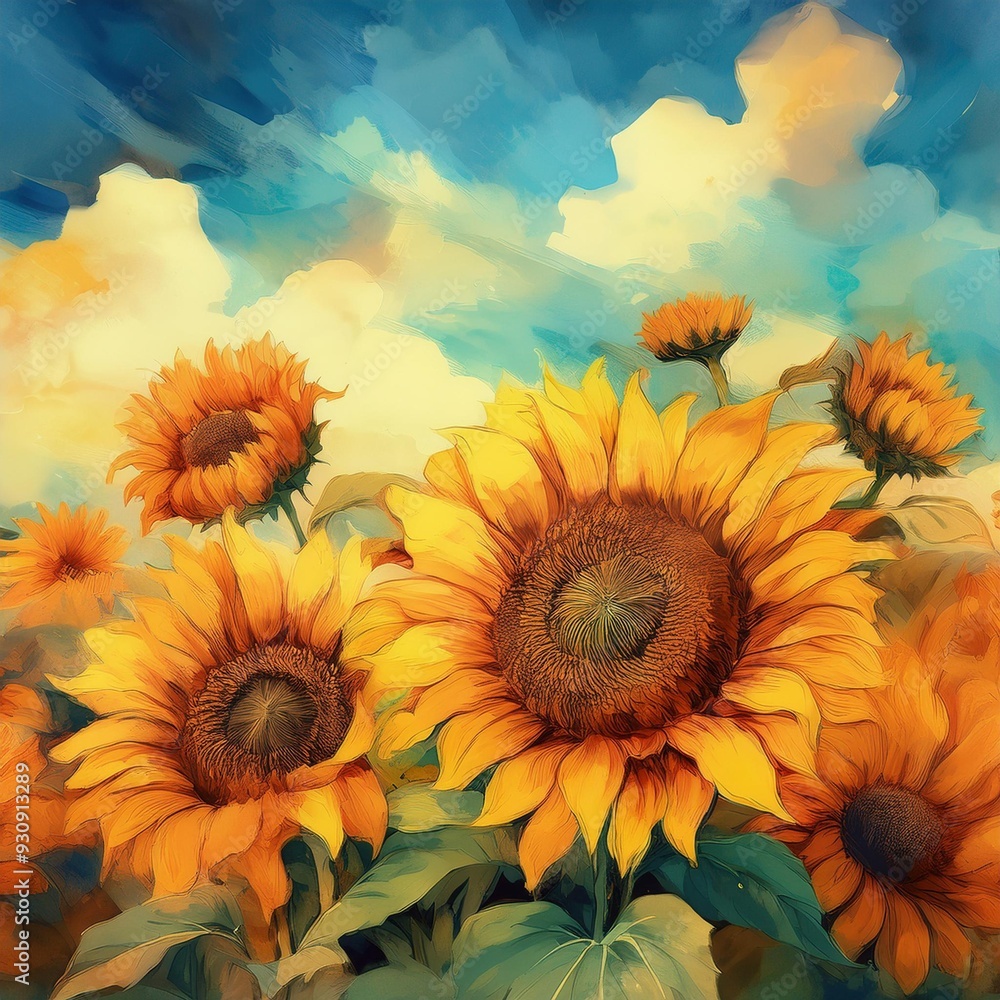 Obraz premium sunflowers in the field