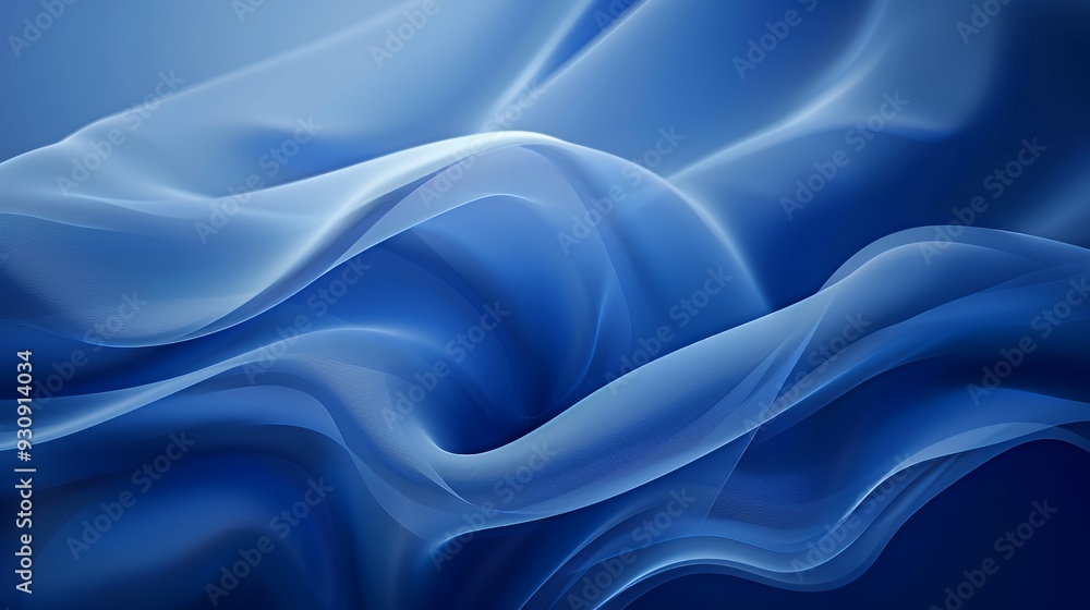 Abstract blue background with soft flowing waves. Abstract blue background with soft flowing waves.