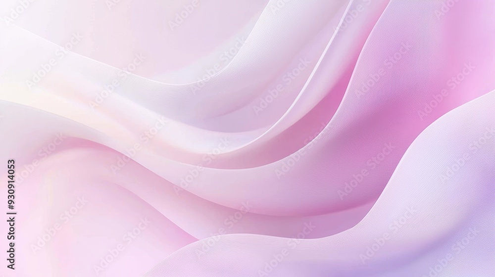 Obraz premium Abstract Pink and White Wave Background Design