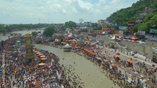 Haridwar Drone Video 4k HAR KI PAURI, Drone view of Har ki Pauri Haridwar, Haridwar video, Mata Mansh Devi, Shiv Statue photo