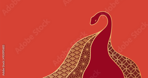 Year of the Snake New Year Festival Poster Template