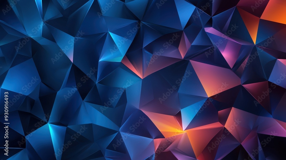 Abstract Blue and Orange Geometric Background Abstract Blue and Orange Geometric Background