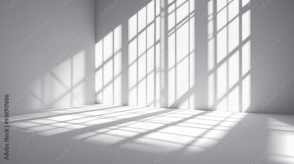 Minimalistic simple abstract background for product presentation. Shadow and light from windows on wall , ai Minimalistic simple abstract background for product presentation. Shadow and light from windows on wall , ai