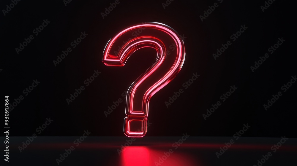 Red Neon Question Mark Red Neon Question Mark