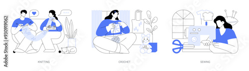 Hands-on hobby isolated cartoon vector illustrations se