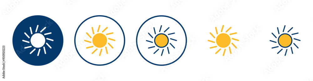 Sun icon vector isolated on white background. Sun vector icon Sun icon vector isolated on white background. Sun vector icon