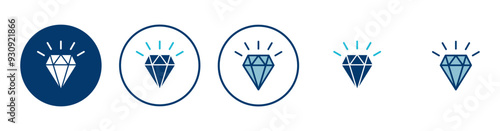 Diamond icon vector isolated on white background. Diamond vector icon. Gemstone symbol