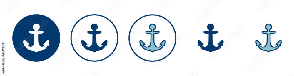 Anchor icon vector isolated on white background.Anchor symbol logo. Anchor marine icon. Anchor icon vector isolated on white background.Anchor symbol logo. Anchor marine icon.