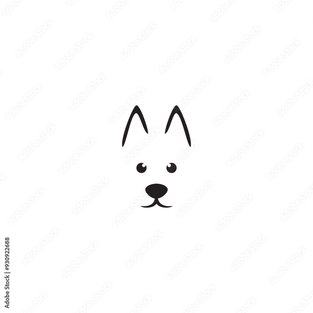 dog face .dog face vector illustration for icon,symbol or logo. dog line logo dog face .dog face vector illustration for icon,symbol or logo. dog line logo