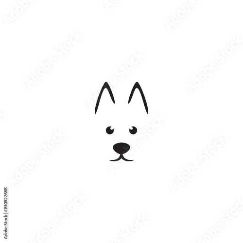 dog face .dog face vector illustration for icon,symbol or logo. dog line logo