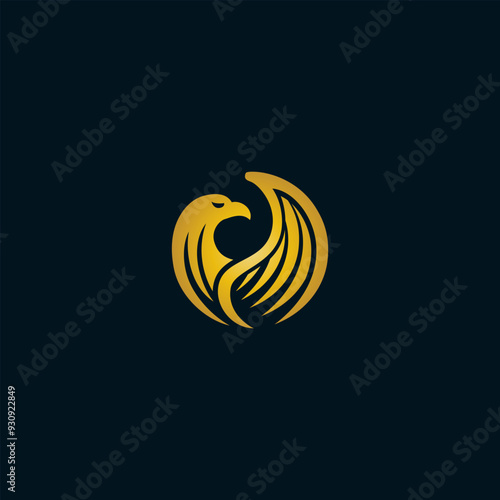 eagle vector design for icon,symbol or logo. eagle gold logo. gold eagle logo