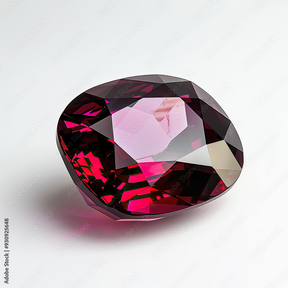Rich Purplish-Red Garnet in Cushion Cut Rich Purplish-Red Garnet in Cushion Cut