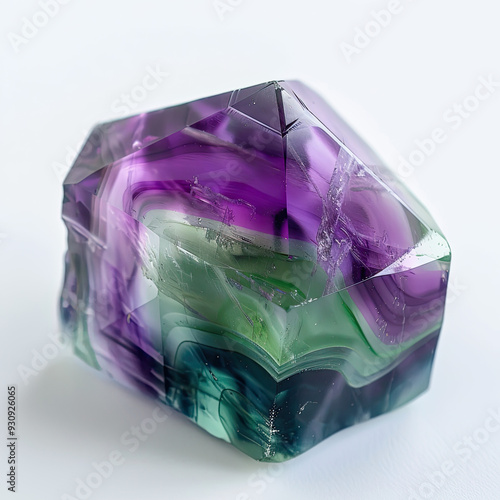 Obraz na płótnie Polished Fluorite with Sharp Edges w salonie