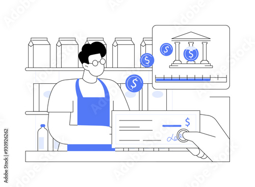 Work for paying debt isolated cartoon vector illustrations.