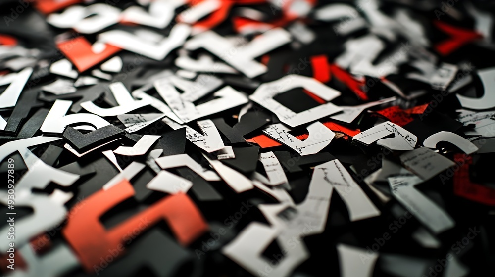 Magazine Ransom Note Example Eerie Ransom Note Composed of Cut Out Magazine Letters in Dramatic ...