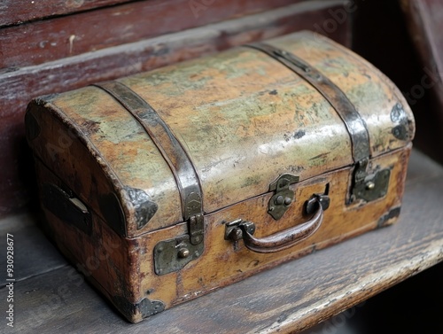 Antique Wooden Storage Trunk, Vintage Travel Chest, Rustic Home Decor, Classic Charm, Tradition-Rich Vintage Storage, Vintage Storage Tradition, Antique Trunk, Vintage Trunk, Old Trunk, Wooden Trunk