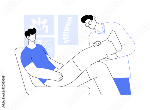 Osteopath isolated cartoon vector illustrations.