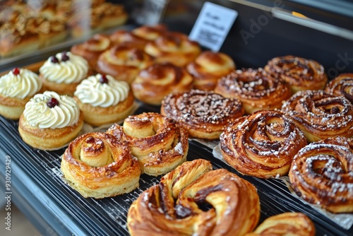 Wallpaper Mural Freshly baked pastries on display at a bakery Torontodigital.ca
