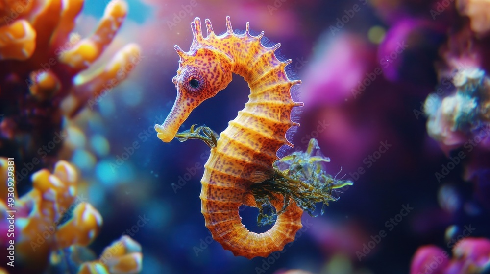 Fototapeta premium Seahorse in an Underwater World