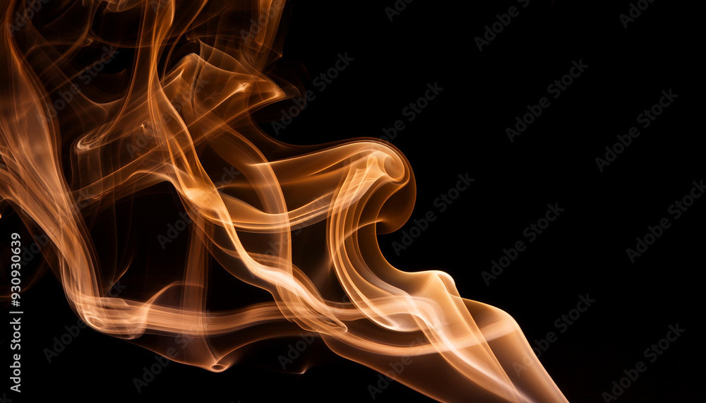Brown coloured smoke abstract lighting on a black background Brown coloured smoke abstract lighting on a black background