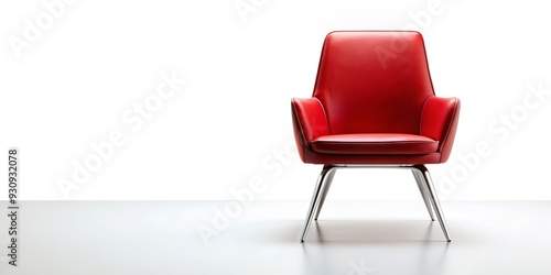 Red chair isolated on white background, red, chair, isolated, furniture, interior, design, modern, comfortable, seat, home