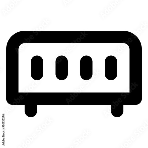 Ethernet Switch Network Hub Icon: LAN Bridge Device for Data Transfer and Connectivity