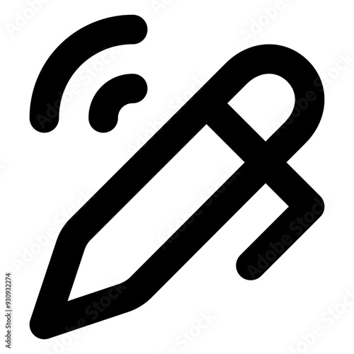 Smart Wifi Digital Pen Outline Icon: Connected Writing Tool for IoT-Integrated Communication