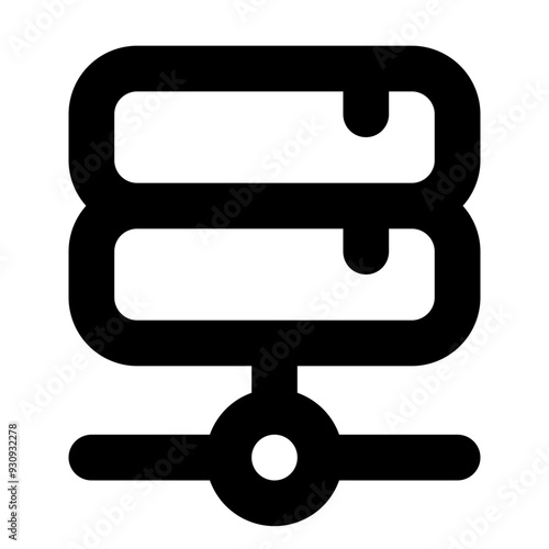 NAS Storage Outline Icon: File Server and Data Backup Solution