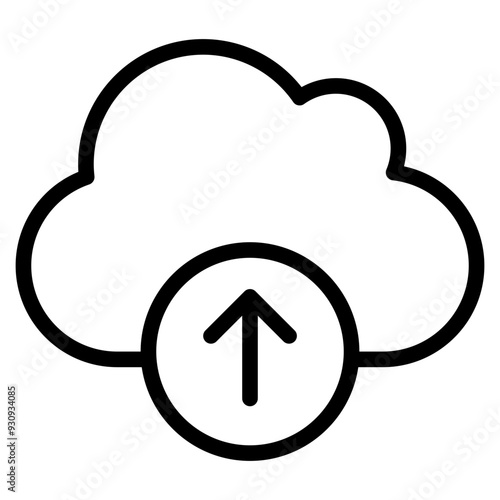 Upload digital marketing icon illustration 