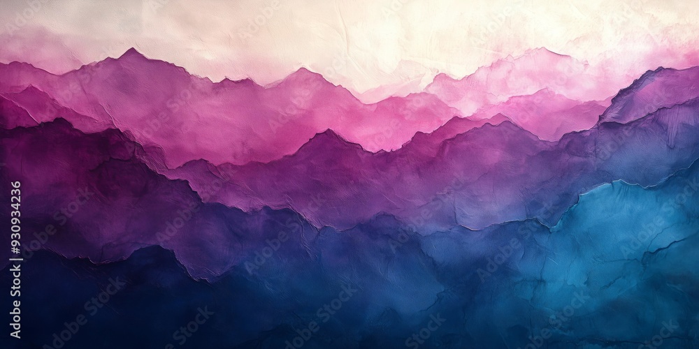 Vibrant Ink Wash Painting with Jagged Designs, generative ai Vibrant Ink Wash Painting with Jagged Designs, generative ai