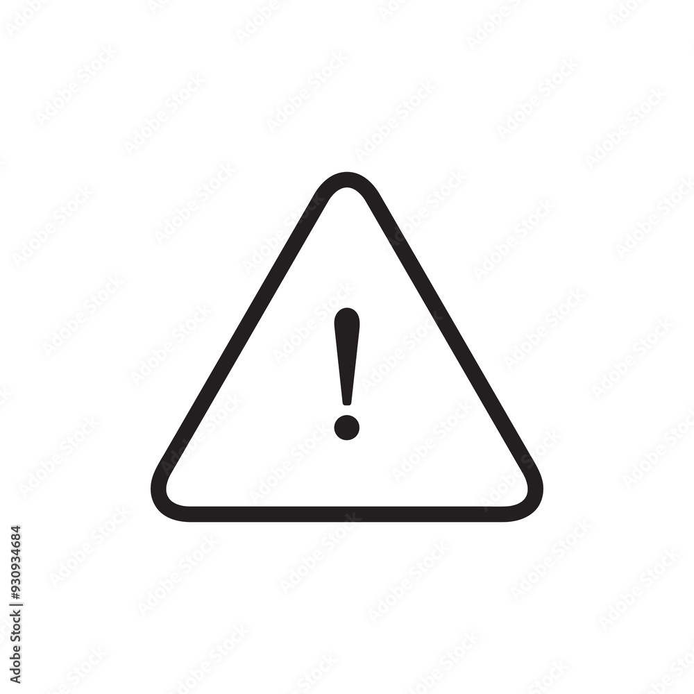 Exclamation danger sign illustration. attention sign trendy style illustration for web and app on white background..eps Exclamation danger sign illustration. attention sign trendy style illustration for web and app on white background..eps