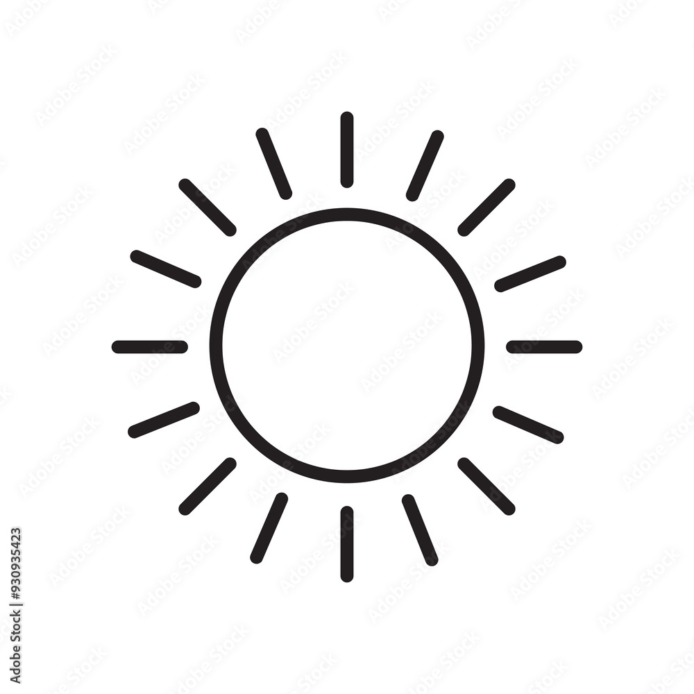 Sun icon set illustration. Brightness sign trendy style illustration for web and app on white background..eps Sun icon set illustration. Brightness sign trendy style illustration for web and app on white background..eps