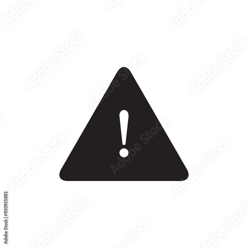 Exclamation danger sign illustration. attention sign black, Hazard warning attention sign trendy style illustration..eps