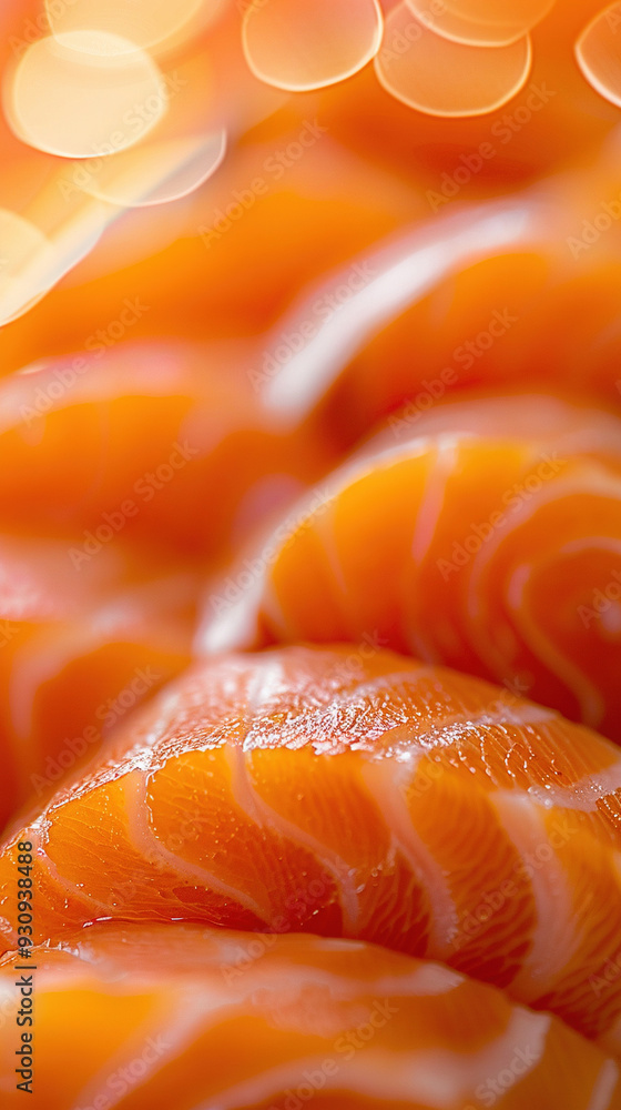 close-up of slice salmon sashimi close-up of slice salmon sashimi