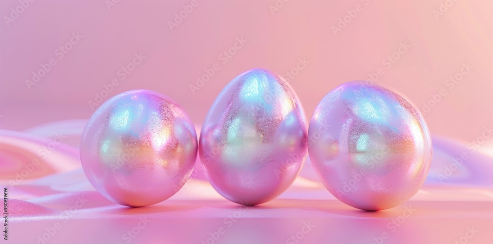 Shiny silver balls on pink and white background for fashion and beauty 3d rendering concept Shiny silver balls on pink and white background for fashion and beauty 3d rendering concept