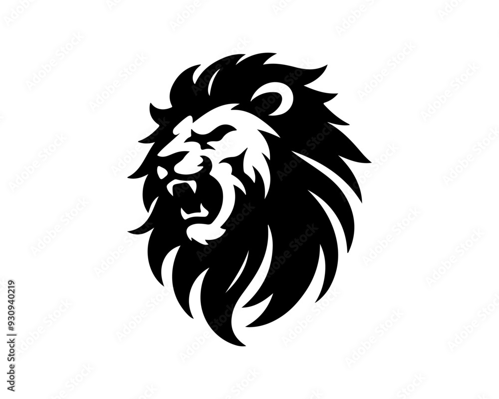 Obraz premium lion head vector