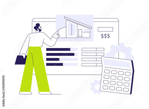 Real estate valuation abstract concept vector illustration.