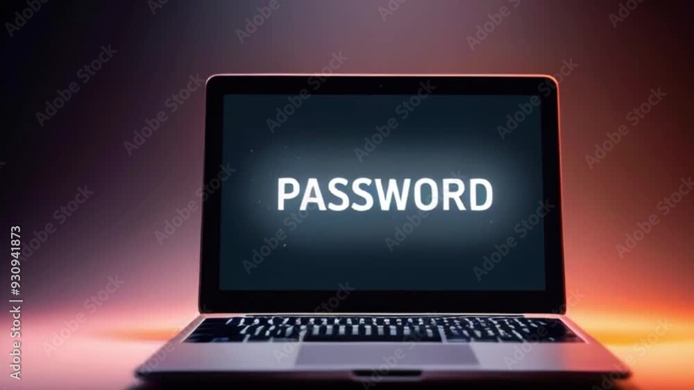 Laptop screen displaying the word Laptop screen displaying the word