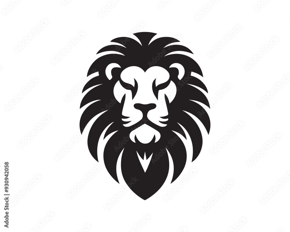 Obraz premium Lion Logo Design Vector Template. Lion Head Logo Icon Vector illustration