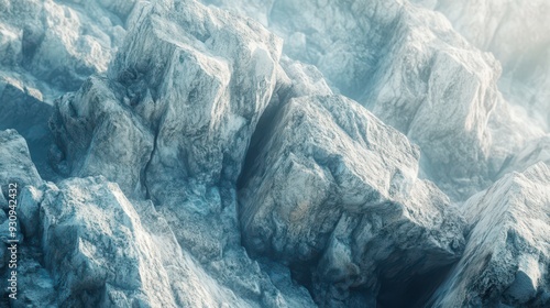Wallpaper Mural Textured rocky surface with icy formations in bright daylight Torontodigital.ca