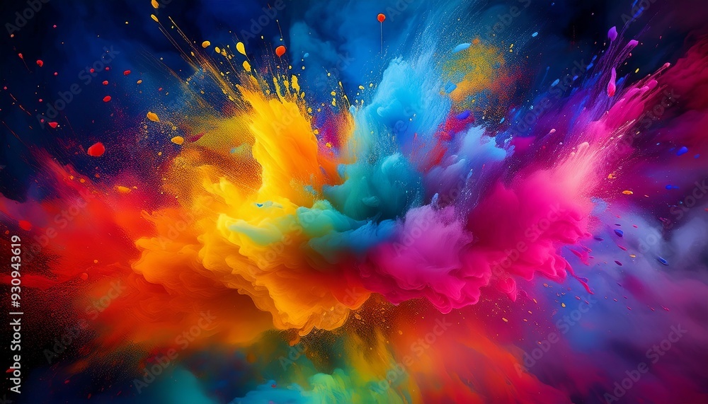 Abstract Background Explosion of Colors