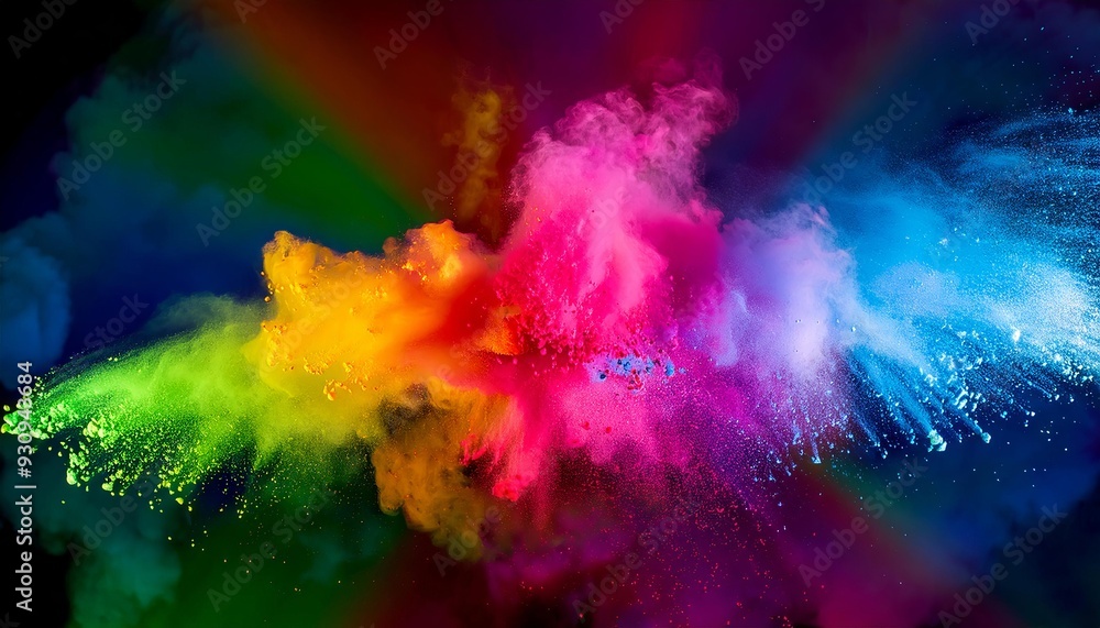 Colorful Background Explosion of Powder Colorful Background Explosion of Powder