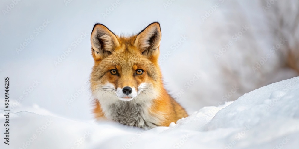 Red fox camouflaged in white snow background , wildlife, winter, nature, animal, predator, fur, cold, forest, hunting Red fox camouflaged in white snow background , wildlife, winter, nature, animal, predator, fur, cold, forest, hunting