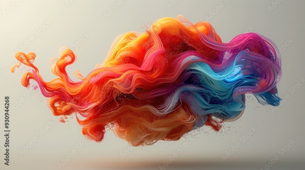 Vibrant Human Brain: Bursting with Creativity and Colorful Actions Vibrant Human Brain: Bursting with Creativity and Colorful Actions