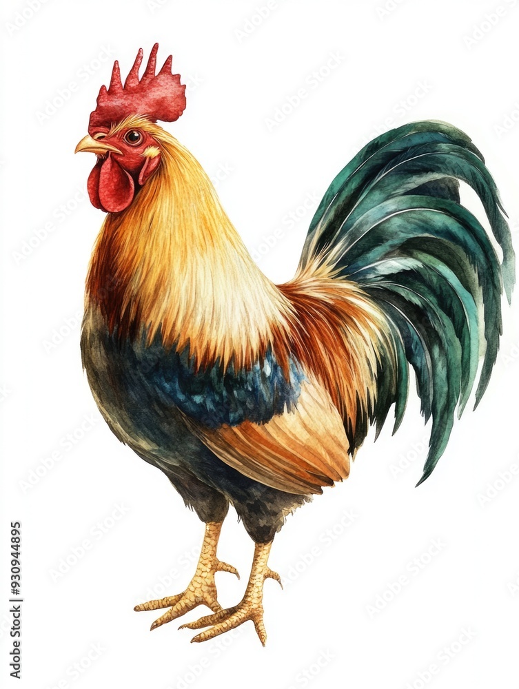 Fototapeta premium Elegant Rooster Illustration