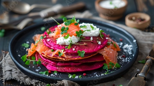Beetroot pancakes
