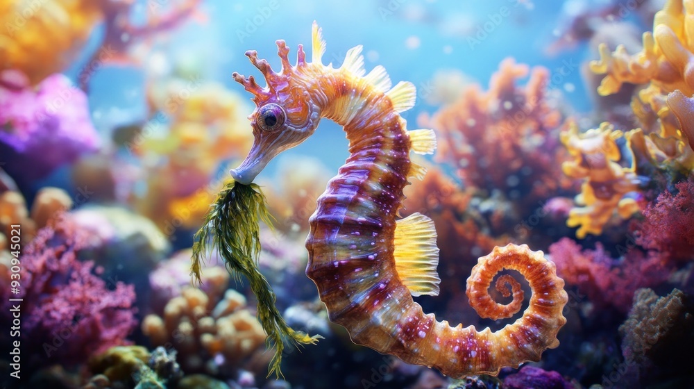 Seahorse in a Coral Reef Seahorse in a Coral Reef
