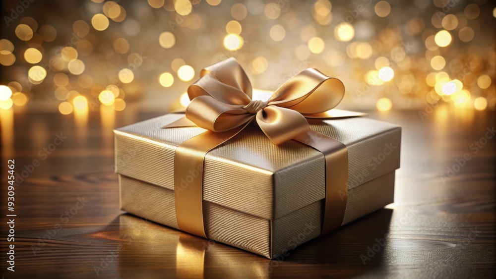 Luxurious gift box wrapped in elegant packaging on a background, luxury, present, surprise, celebration, ribbon, bow Luxurious gift box wrapped in elegant packaging on a background, luxury, present, surprise, celebration, ribbon, bow