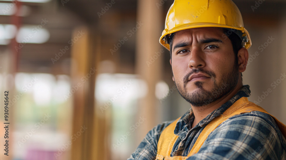 A hardworking Hispanic man in the workforce epitomizing determination and commitment. A hardworking Hispanic man in the workforce epitomizing determination and commitment.